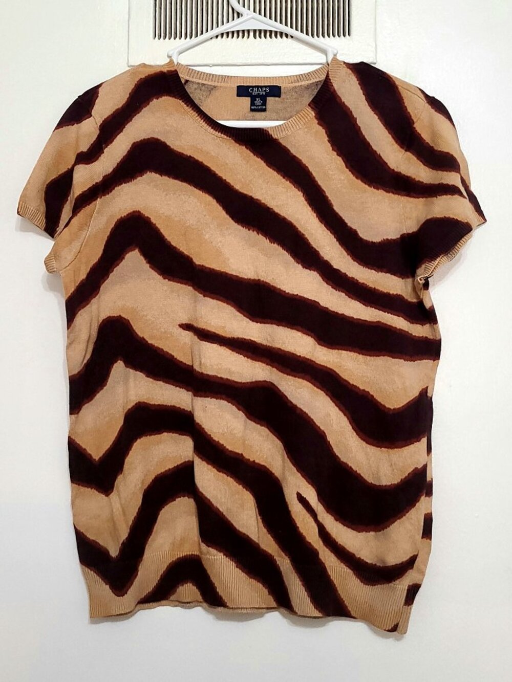 Zebra Stripe Thick Cotton Top – XL
